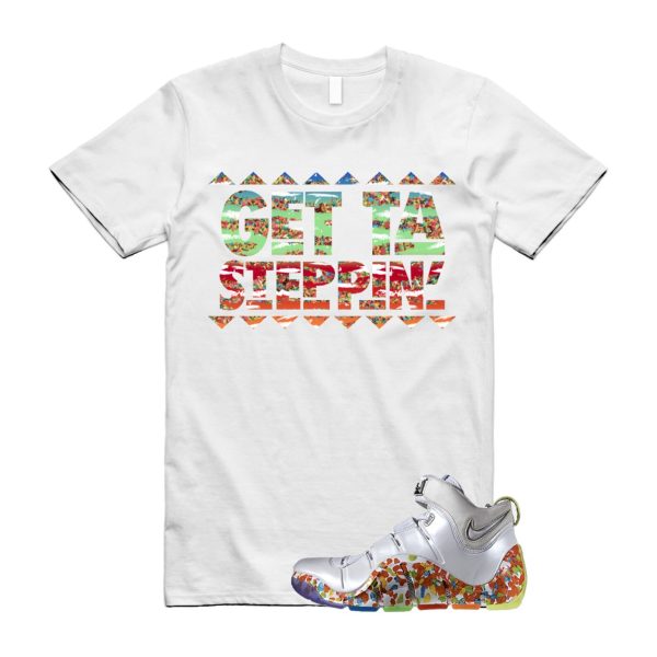 GET T Shirt to match N LeBron 4 Fruity Pebbles True Red Mean Green Varsity Purple PE Jezsport.com