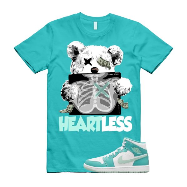 HEART T Shirt to match J 1 Marine Green Washed Teal Mid Mint Foam Tropical Twist Zeal WMNS ,DV2229-300 Jezsport.com