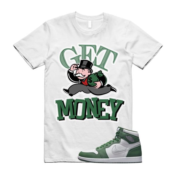 GM T Shirt to match J 1 Retro High OG Gorge Green Metallic Silver White Leather ,DZ5485-303 Jezsport.com