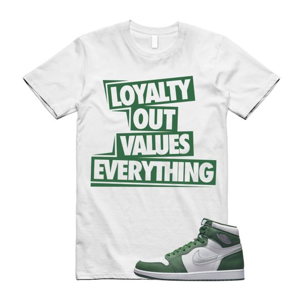 LOVE T Shirt to match J 1 Retro High OG Gorge Green Metallic Silver White Leather ,DZ5485-303 Jezsport.com