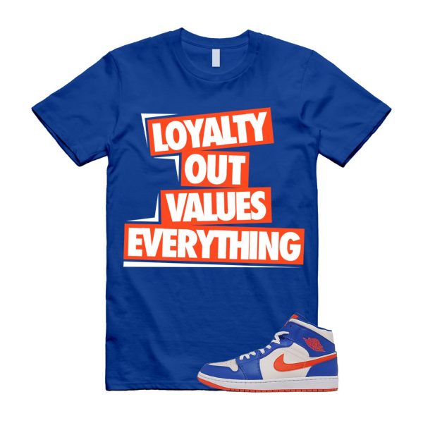 LOVE T Shirt to match Air 1 Mid Knicks Sail Game Royal Rush Orange Phantom White ,FD1029-400 Jezsport.com