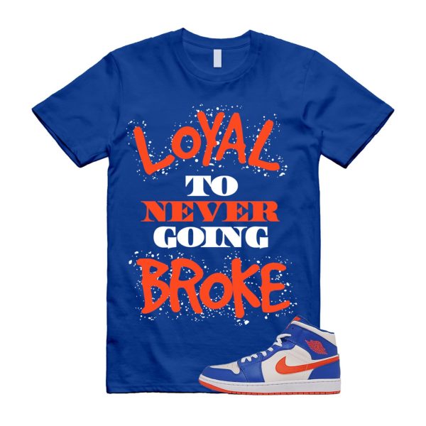 NB T Shirt to match Air 1 Mid Knicks Sail Game Royal Rush Orange Phantom White ,FD1029-400 Jezsport.com