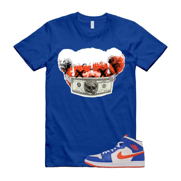 SIL T Shirt to match Air 1 Mid Knicks Sail Game Royal Rush Orange Phantom White ,FD1029-400 Jezsport.com