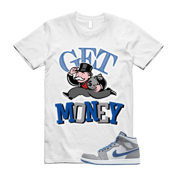 GM T Shirt to match Air 1 Mid True Blue Cement Grey White ,DQ8423-014 Jezsport.com