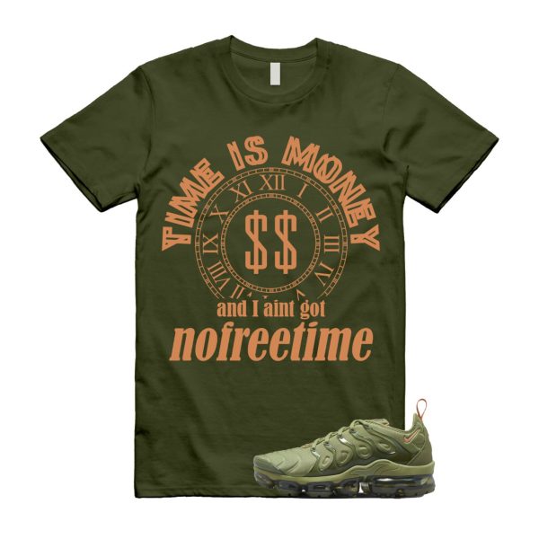 FREE TIME T Shirt to match Air VaporMax Plus Alligator WMNS Medium Olive Orange Trance ,FD0295-300 Jezsport.com