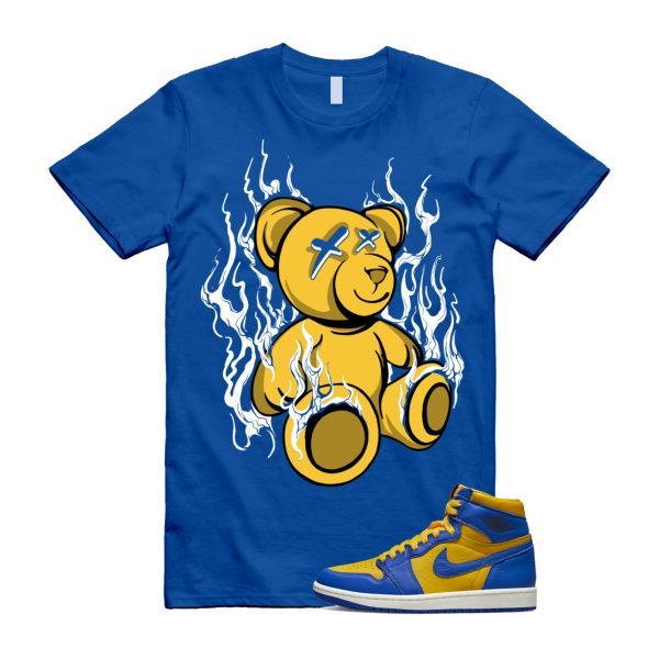 Reverse Laney 1 Game Royal Blue Air High OG WMNS Varsity Maize Sail Black Fire Red T Shirt Match LIT ,FD2596-700 Jezsport.com