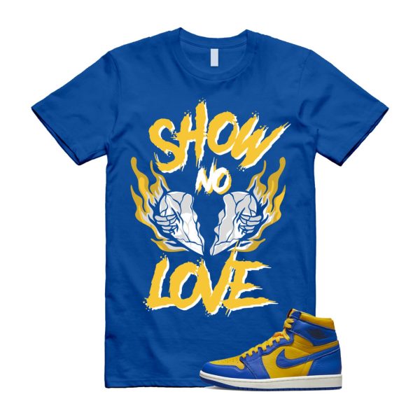 Reverse Laney 1 Game Royal Blue Air High OG WMNS Varsity Maize Sail Black Fire Red T Shirt Match NOLOVE ,FD2596-700 Jezsport.com