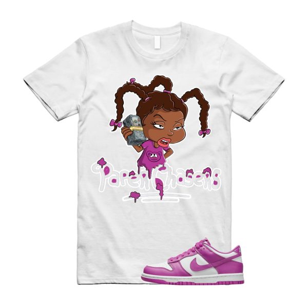 PC T Shirt to match N Dunk Low GS Active Fuchsia White Kids ,FJ0704-100 Jezsport.com