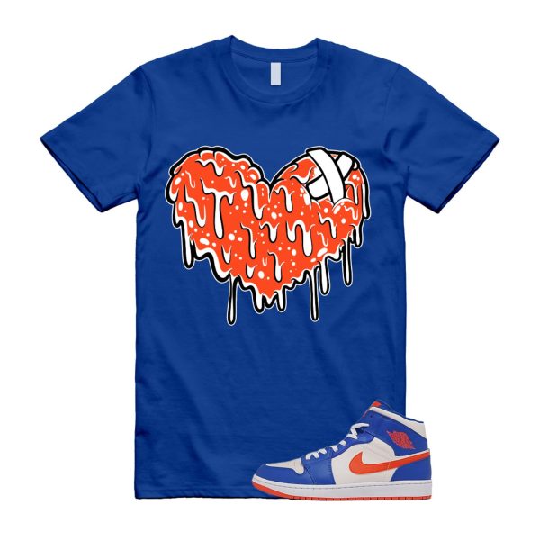 DRHRT T Shirt to match Air 1 Mid Knicks Sail Game Royal Rush Orange Phantom White Jezsport.com