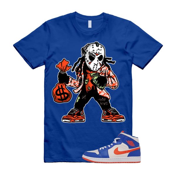 JASON T Shirt to match Air 1 Mid Knicks Sail Game Royal Rush Orange Phantom White ,FD1029-400 Jezsport.com