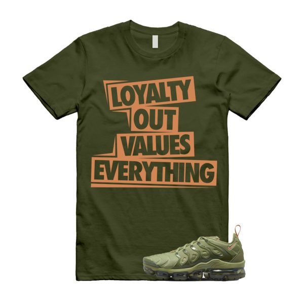 LOVE T Shirt to match Air VaporMax Plus Alligator WMNS Medium Olive Orange Trance ,FD0295-300 Jezsport.com