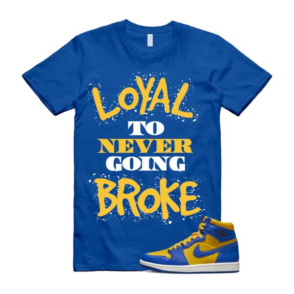 Reverse Laney 1 Game Royal Blue Air High OG WMNS Varsity Maize Sail Black Fire Red T Shirt Match NB ,FD2596-700 Jezsport.com