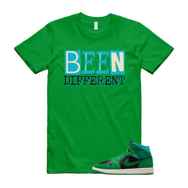 BEEN T Shirt to match Air J 1 Mid WMNS Lucky Green Black Aquatone ,BQ6472-033 Jezsport.com