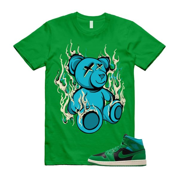 LIT T Shirt to match Air J 1 Mid WMNS Lucky Green Black Aquatone ,BQ6472-033 Jezsport.com