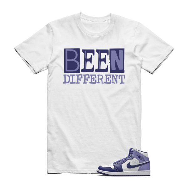 Sky J Purple Blueberry Air Mid Light White T Shirt Match BEEN Jezsport.com