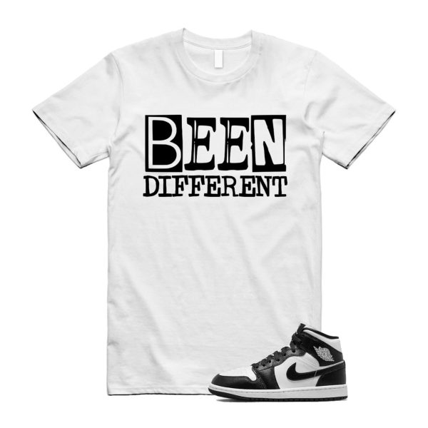 BEEN T Shirt to match Air J 1 Mid Panda WMNS White Black ,DV0991-101 Jezsport.com