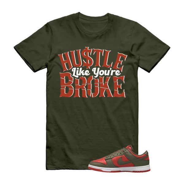 Dunk Mystic Red Cargo Khaki White Low T Shirt Match BROKE ,DV0833-600 Jezsport.com