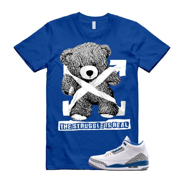 STRUG T Shirt to match Air J 3 Wizards White Metallic Copper True Blue Cement Grey ,CT8532-148 Jezsport.com