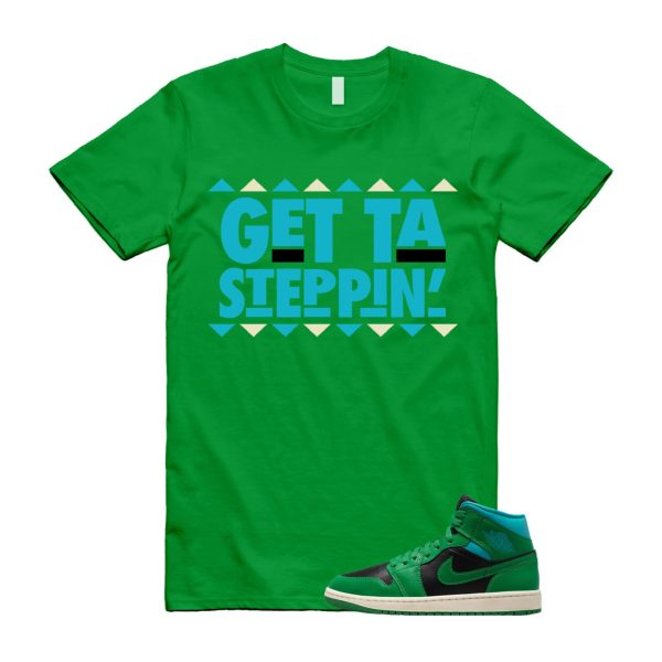 GET T Shirt to match Air J 1 Mid WMNS Lucky Green Black Aquatone ,BQ6472-033 Jezsport.com