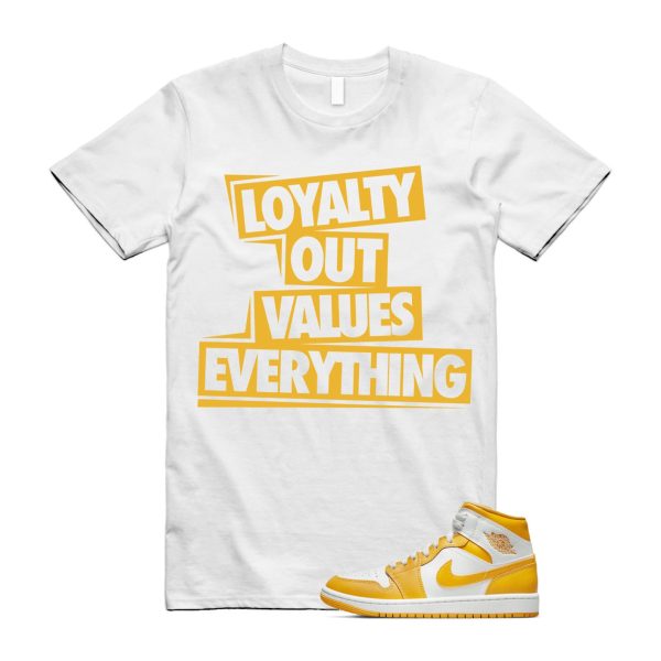 LOVE T Shirt to match Air J 1 Mid WMNS University Gold White Summer, BQ6472-117 Jezsport.com