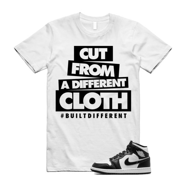 CLOTH T Shirt to match Air J 1 Mid Panda WMNS White Black ,DV0991-101 Jezsport.com