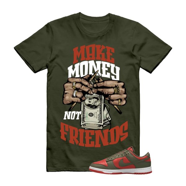 Dunk Mystic Red Cargo Khaki White Low T Shirt Match MM ,DV0833-600 Jezsport.com