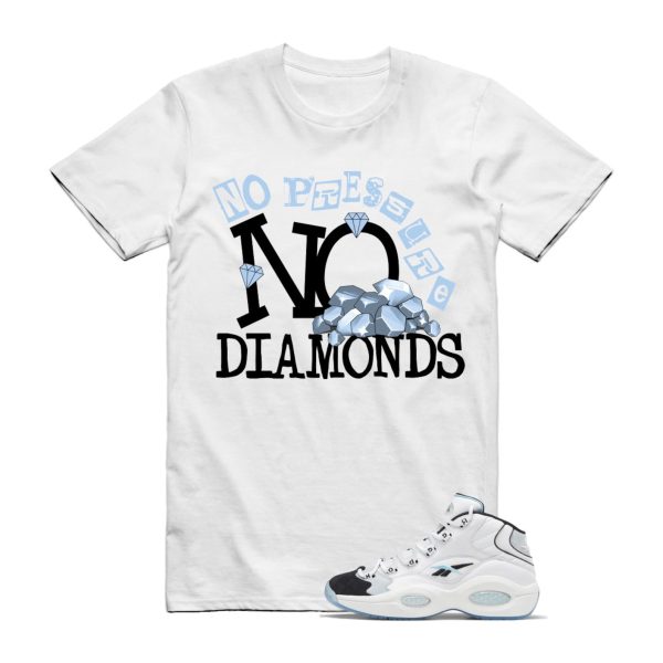 DIAMOND T Shirt to match Reebok Question Mid Double Toe Anuel AA Footwear White Core Black Digital Blue ,IF7394 Jezsport.com