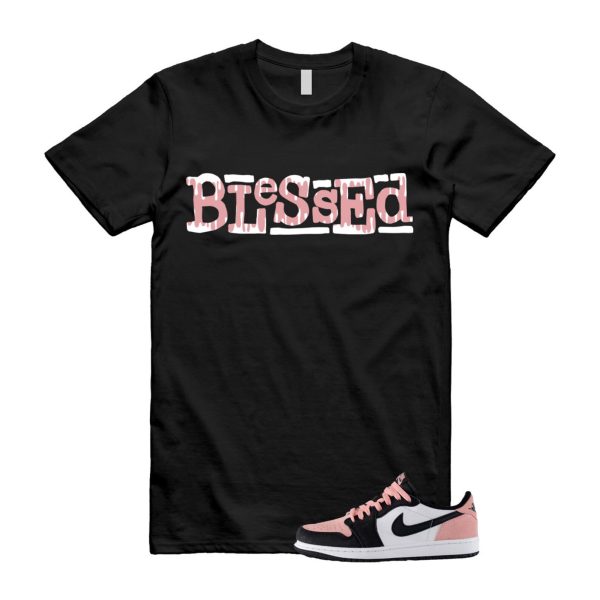 B2 T Shirt to match Air J 1 Low OG Bleached Coral Black White Grey Fog Jezsport.com