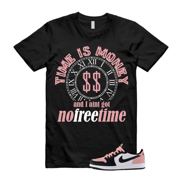 FREE TIME T Shirt to match Air J 1 Low OG Bleached Coral Black White Grey Fog ,CZ0790-061 Jezsport.com