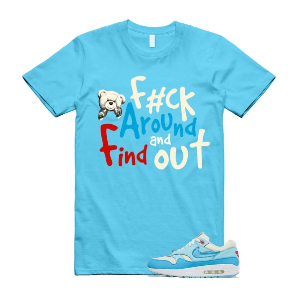 FCK T Shirt to match Air Max 1 Puerto Rico Barely Blue Gale ,FN6850-681 Jezsport.com