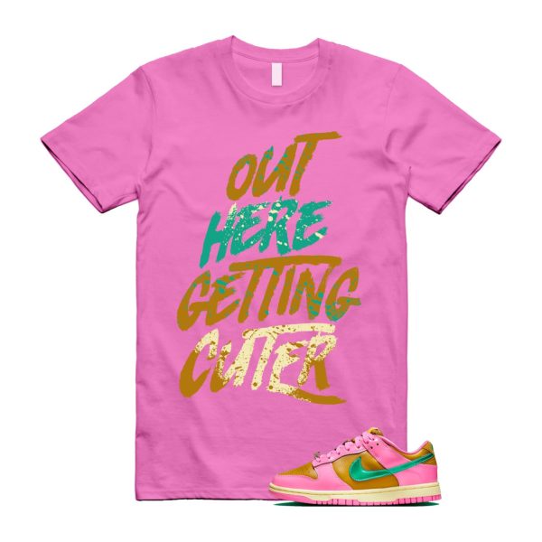 Dunk Parris Goebel Playful Pink Multi Color Bronzine Clear Jade Luminous Green Low QS T Shirt Match CUTER ,FN2721-600 Jezsport.com