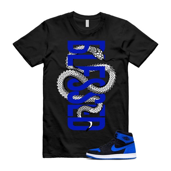 Royal Reimagined 1 Blue White Black T Shirt Match SNAKEBLS ,DZ5485-042 Jezsport.com