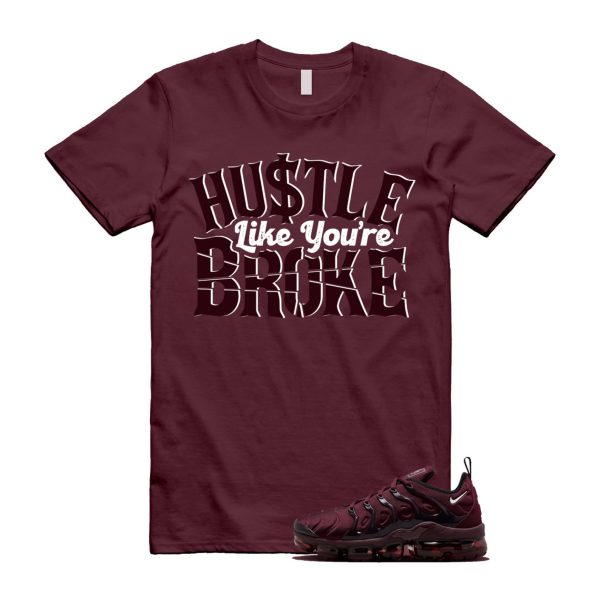 VaporMax Night Maroon Burgundy Cedar White Black Plus Air T Shirt Match BROKE ,FN6850-681 Jezsport.com