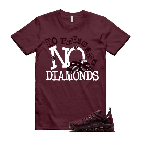 VaporMax Night Maroon Burgundy Cedar White Black Plus Air T Shirt Match DIAMOND ,FN6850-681 Jezsport.com