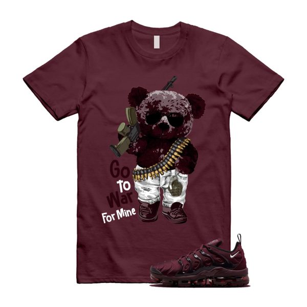 VaporMax Night Maroon Burgundy Cedar White Black Plus Air T Shirt Match WAR ,FN6850-681 Jezsport.com