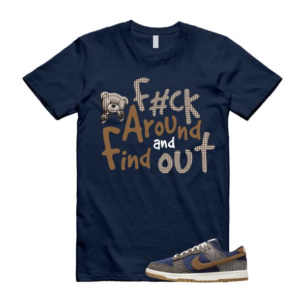 Dunk Tweed Midnight Navy Corduroy Ale Brown Pale Ivory T Shirt Match FCK ,FQ8746-410 Jezsport.com