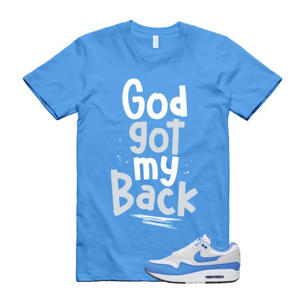 Air Max 1 University Blue White Photon Dust Black T Shirt Match GOD ,Fd9082-103 Jezsport.com