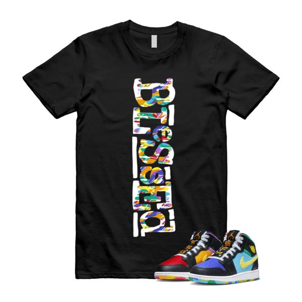 Six Championships Air 1 Mid GS Black Opti Yellow University Red Light Ultramarine Sundial Baltic Blue T Shirt Match B2 ,FD1317-007 Jezsport.com