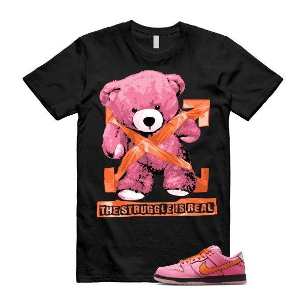 Dunk Blossom The Power Girls Lotus Pink Digital Medium Soft Black T Shirt Match STRUG ,FD2631-600 Jezsport.com