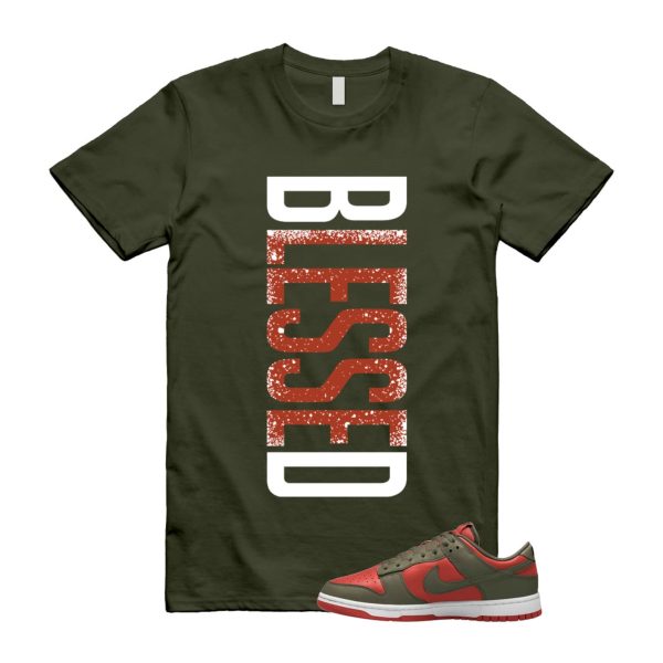 Dunk Mystic Red Cargo Khaki White Low T Shirt Match VERTBLS ,DV0833-600 Jezsport.com