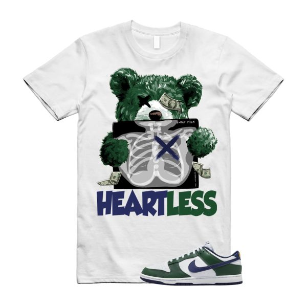 Dunk Fir Midnight Navy Low University Gold White T Shirt Match HEART Jezsport.com