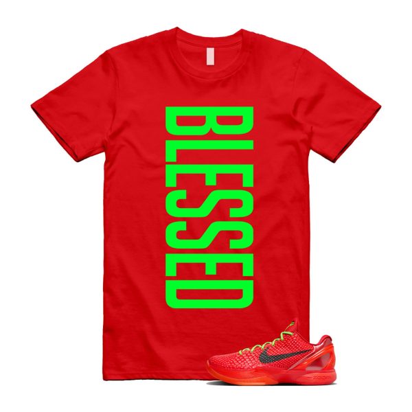 Reverse 6 Protro Bright Crimson Electric Green Black T Shirt Match VERTBLS ,FV4921-600 Jezsport.com