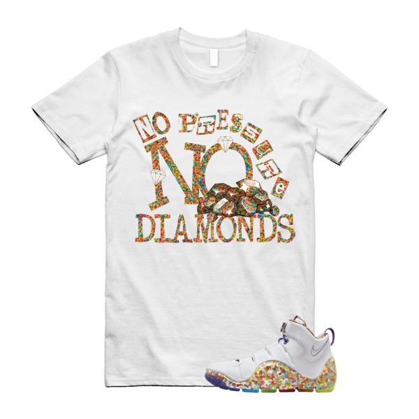 4 Fruity Pebbles True Red Mean Green Varsity Purple Lebron White T Shirt Match DIAMOND, DQ9310-100 Jezsport.com