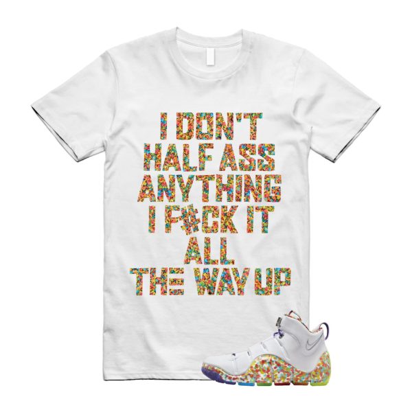 4 Fruity Pebbles True Red Mean Green Varsity Purple Lebron White T Shirt Match HALF, DQ9310-100 Jezsport.com