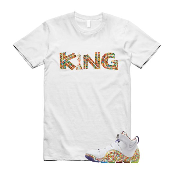 4 Fruity Pebbles True Red Mean Green Varsity Purple Lebron White T Shirt Match KING, DQ9310-100 Jezsport.com