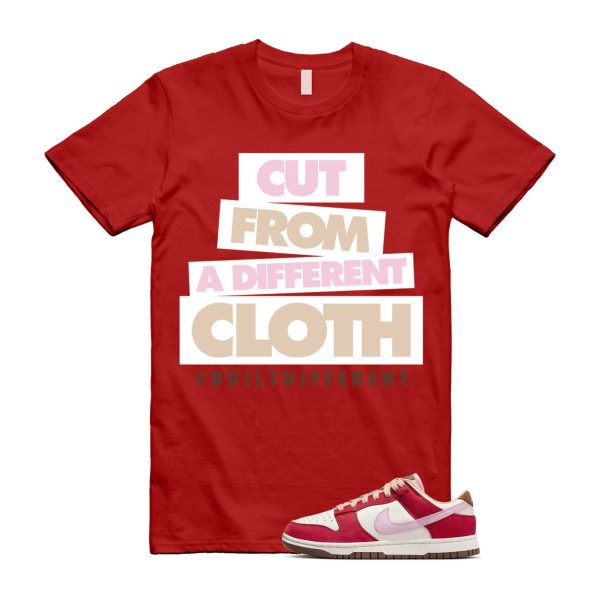 Dunk Bacon Low PRM Sport Red Sheen Sail Medium Brown White T Shirt Match CLOTH ,FB7910-600 Jezsport.com