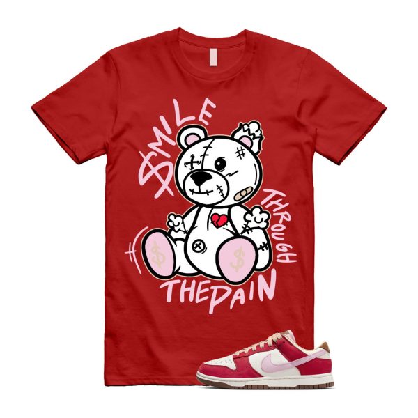 Dunk Bacon Low PRM Sport Red Sheen Sail Medium Brown White T Shirt Match SM2 ,FB7910-600 Jezsport.com