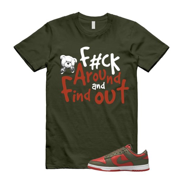 Dunk Mystic Red Cargo Khaki White Low T Shirt Match FCK ,DV0833-600 Jezsport.com