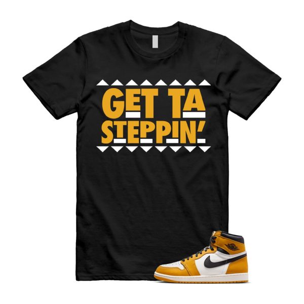 Ochre Yellow Black Sail White 1 Retro High OG T Shirt Match GET ,FD1437-701 Jezsport.com