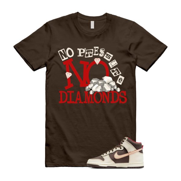 Dunk Baroque Brown Sesame Coconut Milk Mystic Red High T Shirt Match DIAMOND ,DB2179-200 Jezsport.com